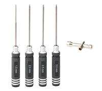 Pxyelec Kit di strumenti per cacciavite a testa esagonale RC con chiavi a croce manicotto per RC auto barca quadcopter elicottero multirotors modelli, 1,5 mm 2 mm 2,5 mm 3,0 mm