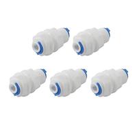 Pxyelec Raccordo bianco per paratia tubo 1/4" Quick Connect RO filtro acqua confezione da 5