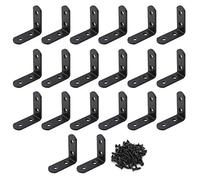 Pxyelec Set di staffe angolari a L, 3 mm di spessore, giunzione angolare ad angolo retto, protezione per legno, 50 mm x 50 mm x 20 mm, confezione da 20