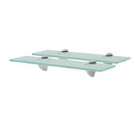 Pxznbe Mensola a Muro 2 Pz in Vetro Temperato Trasparente 40x20 cm Spessore 8 mm Mensola da Bagno Moderno Multiuso Mensola Galleggiante Camera da Letto Salotto per Riporre Saponi per Piatti