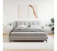 Pxznbe Set 2 Comodini Sospesi Mensola da Muro Comodino Salvaspazio Comodini moderni appeso al muro 35x35x20 cm Bianco