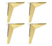 Pxzybd 4 Pezzi Gambe Per Mobili Metallo,Gambe Da Tavolo Nere/Dorate/Nero Canna Di Fucile,Piedini Di Ricambio Fai Da Te Per Mobili 10cm 13cm 15cm 17cm,Con Viti e Piedini Protettivi,Gold-15cm(5.9in)