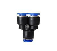 PY Y-Type Pneumatic Equal-Diameter 3-Way Quick Connector for 4-16mm Tubes | Fast 3-way equal-diameter connection for pneumatic systems. Durable plastic, quick intubation(PY10 Use 10mm hose)