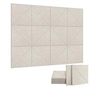 Pyanegn Acustici 12 Pezzi, Decorativi Antirumore 12 X 12 Pollici, Acustici per Pareti e Soffitti Shallow Camel, Facile Installazione.