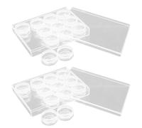 Pyanegn Barattolo Cosmetico In Plastica da 24 Pezzi con Trasparente da 10G con Coperchi A Scatto, Campioni Cosmetici da Viaggio per Contenere Lozioni, Creme Durevoli Facili da Usare Trasparen