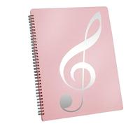 Pyanegn Cartella per Musicali, Capacità 60 Pagine, Porta Musicali, Adatta al Formato Lettera A4, Scrivibile e Staccabile (Rosa) Duratura Facile Installazione Facile da Usare