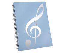 Pyanegn Cartella per Musicali, Capacità di 60 Pagine, Porta-Spartiti, Adatto al Formato A4, Scrivibile e Staccabile (Blu) Resistente e Facile da Usare.
