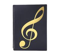 Pyanegn Portafoglio per Spartiti, 60 Pagine, Porta-Spartiti, Adatto per Formato Letter A4, Scrivibile e Rimovibile, Portafoglio per Cori (Nero), Resistente e Facile da Usare