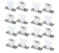 Pyatofly 16 pezzi meccanismo di blocco per 3 linee tipo girevole in plastica bianca e staffa in acciaio per tende a pacchetto