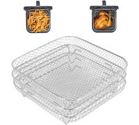 Pyatofyy Airfryer Rack, Square - Friggitrice ad aria calda Airfryer XXL accessorio per friggitrice Airfryer Accessories per friggitrice ad aria calda, 20,3 cm/8