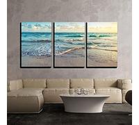 PYBILDCYJ 3 Pezzi Stampa su Tela Home Decor Moderno Sorgere del sole sull'oceano Atlantico Moderna di Arte della Parete Soggiorno Stampe Decorative - 50 x 75cm x3 Senza Cornice