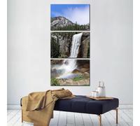 PYBILDCYJ Set da 3 Quadri su Tela Grandi Dimensioni Cascata bianca nel parco nazionale Moderno Soggiorno Camera da Letto Decorazioni Parete, Pronto da Appendere (60 x 90cm x3)