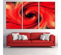 PYBILDCYJ Trittico Moderno su Tela Non Incorniciato Wall Art 3 Pezzi per Soggiorno Voragine astratta rossa Set di 3 Stampe d'Arte per Parete, 50x75 cm ciascuno
