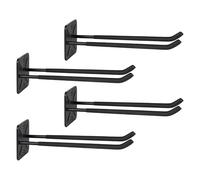 PYBTOOL Ganci da Garage Heavy-Duty da 30 cm, Organizer per Attrezzi da Montare a Muro per Pneumatici, Scale e Sedie Pieghevoli - Ganci Doppio Versatili per lo Stoccaggio in Garage