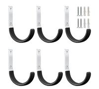 PYBTOOL Ganci da garage robusti in acciaio, ganci multiuso per la conservazione del garage, organizzatore robusto per attrezzi da giardino in garage, ganci per montaggio a parete in acciaio
