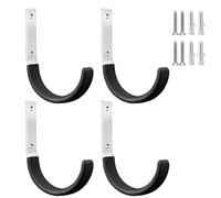 PYBTOOL Ganci da garage robusti in acciaio, ganci multiuso per la conservazione del garage, organizzatore robusto per attrezzi da giardino in garage, ganci per montaggio a parete in acciaio