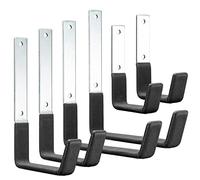 PYBTOOL Ganci in metallo resistenti, ganci da parete per garage, scala, ganci in acciaio per garage, giardino, stoccaggio degli attrezzi, multi-dimensioni (confezione da 6)