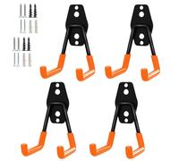 PYBTOOL Ganci robusti per garage, ganci portaoggetti per attrezzi da giardino, ganci da parete in acciaio (piccolo gancio a U)