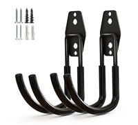 PYBTOOL Gancio Multiuso Robusto per Garage e Giardino - Montaggio a Parete in Acciaio per Tubo e Attrezzi - Organizer per Conservazione