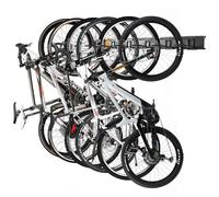 PYBTOOL Portabici, Supporto da Parete per Bici da Garage, 6 Portabici e 6 Ganci per Caschi, Capacità Massima 600 libbre, 64 pollici