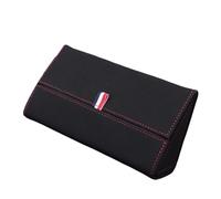 PYBYCEGNZK Custodia Occhiali da Sole Auto Porta Occhiali per Auto Visiera Parasole Universale Custodia da Sole in Pelle Scamosciata Organizzatore per Scatola Gancio Microsoft(Black)