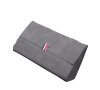 PYBYCEGNZK Custodia Occhiali da Sole Auto Porta Occhiali per Auto Visiera Parasole Universale Custodia da Sole in Pelle Scamosciata Organizzatore per Scatola Gancio Microsoft(Gray)