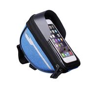 PYBYCEGNZK Supporto Manubrio Borsa Impermeabile Per Bicicletta Tubo Sterzo Anteriore Supporto Per Manubrio Custodia Touchscreen Borse Da Ciclismo Telefono Cellulare Supporto Telefono Moto(Sky Blue)