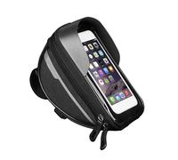 PYBYCEGNZK Supporto Manubrio Borsa Impermeabile Per Bicicletta Tubo Sterzo Anteriore Supporto Per Manubrio Custodia Touchscreen Borse Da Ciclismo Telefono Cellulare Supporto Telefono Moto(Black)