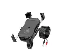 PYBYCEGNZK Supporto Manubrio Supporto Per Telefono Ricarica Wireless Rapida Caricabatterie USB Rapido Per Specchietto Retrovisore Per Cellulare Per Manubrio Supporto Telefono Moto(M11B USB Charger)