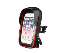 PYBYCEGNZK Supporto Manubrio Supporto Telefono Anteriore Bicicletta E Moto Impermeabile Con Rotazione A 360° Facile Da Usare Universale Smartphone Tutti I Telefoni Supporto Telefono Moto(Bicycle Red)