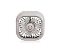 PYBYCEGNZK Ventilatore Auto A Doppia Testa Mini Ventilatore USB Estivo Supporto per Bocchetta dell'Aria Regolabile A 3 velocità con Raffreddamento Automatico A Luce Colorata(White)