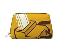 PYCAHENK Borsa cosmetica portatile in pelle stampata floreale tropicale borsa cosmetica borsa da viaggio borsa da toilette pochette, Carino Piangere Motosega, Taglia unica