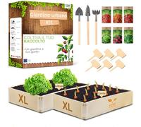 PYEF CRAFTS Kit Giardinaggio (2ud) XL per Orto in Casa 2x Kit Piante da Far Crescere - Orto da Balcone & da Interno - Piantina da Far Crescere Germinazione 6 Semi