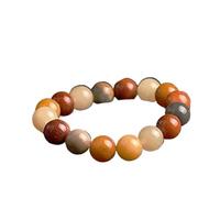 PYENHDI Braccialetto Feng Shui, Bracciale rigido in giada gialla del deserto Gobi, cristallo multicolore for la ricchezza Feng Shui dei 7 chakra