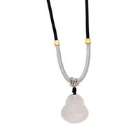PYENHDI Collana di giada Feng Shui, Collana Buddha che ride Ciondolo in giada bianca for donna Uomo Gioielli Feng Shui