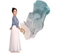 PYENHDI Ventagli di Seta, 1 Paio di veli Seta for la Danza del Ventre, Leggeri, for Pittura a Mano, Oggetti Scena Extra Lunghi