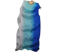 PYENHDI Ventagli di Seta, 1 Paio di veli Seta for la Danza del Ventre, Leggeri, for Pittura a Mano, Oggetti Scena Extra Lunghi