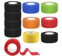 PYEUIFT 10 Pezzi Bende Autoadesive - Garza Adesiva - Benda Autoadesiva per di Distorsioni del Polso e Della Caviglia, Nastro Adesivo per Tatuaggio per Macchinetta per Tatuaggi (2,5cm*4,5m/6 Colori)