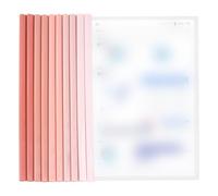 PYEUIFT 10 Pezzi Plastica A4 Rapporto Copertina, Cartella Di File Con Barra Scorrevole, Copertine Per Rilegatura, Copertina Report Clip, per Casa, Scuola, Ufficio Documenti, Rosa