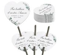 PYEUIFT 200 Pezzi Cartoncino Etichette Stelline Scintillanti Matrimonio Etichette Scintille Luminose Matrimonio Cartoncini Biglietti per Nozze Sposi Promessa Anniversario Fidanzamento Decorazioni