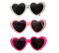 PYEUIFT 3 Pezzi Accessori per Bambole 35-45 cm, Occhiali per Bambole in Forma di Cuore, Adatti a Bambole New Born da 35-43 cm, per New Born Baby Doll, accessori bambole reborn, Regali per ragazze