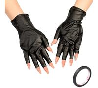 PYEUIFT 50 Pezzi Guanti Protezione UV Unghie, 22.5 x 9 cm Guanti Donna Guanti per Unghie Guanti Anti UV per Nail Art Ciclismo Guida Pesca Fitness