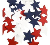 PYEUIFT 50 Pezzi Stelline in Legno Decorative, Coriandoli in Legno a Forma di Stella per Matrimonio, Natale e Feste, Riutilizzabili per Decorazioni Tavola e Artigianato