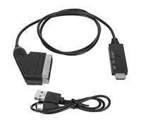 Pyhodi Convertitore da HDMI a Scart, Supporta Formati PAL NTSC, Adattatore Cavo di Conversione da HD a Scart per TV VHS VCR DVD, con Tasto MODE, Plug And Play