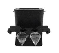 Pyhodi Crystal Clear Ice Ball Maker, Stampo per Cubetti di Ghiaccio a 2 Fori 3D Riutilizzabile e Sfera in Silicone Senza BPA Forma Unica Stampo per Fabbricatore di Ghiaccio per Whisky, (Diamante)