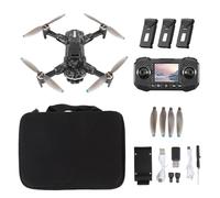 Pyhodi Drone Quadcopter Brushless, Fotocamera FPV Pieghevole con Evitamento degli Ostacoli, WiFi 2,4 G, Telecomando, Schermo del Colore della Luce a LED, Hover (3 batterie)