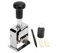 Pyhodi NUMERATORE AUTOMATICO, TIMBRO NUMERATORE Autoinchiostrante Portatile Professionale A 6 Cifre in Metallo per la Numerazione Consecutiva, Kit di Timbri Numerici per Banche,