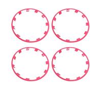 Pyhodi Set di Protezione per Cerchioni Ruota di 4, Protezione del Cerchio Facile Installare, 4pcs di Protezione delle Ruote Anelli di Protezione Decorativa Precise Fit Sostituzione per Y (rosso)