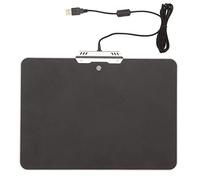 Pyhodi Tappetino per Mouse Rigido Gaming, Controllo Touch Retroilluminazione RGB Base in Gomma Antiscivolo Tappetino per Mouse Impermeabile 35x25cm Superfici Micro Texture Tappetino