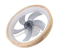 Pyhodi Tasto a Led in Legno Ventola a Soffitto con Leggero e Remoto Timer Scimming Scimmia con Cassa, Direzione del Motore Silenziosa, Facile Installazione su Componenti per la Camera